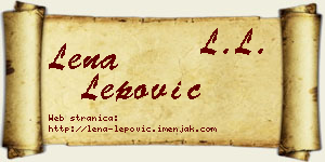 Lena Lepović vizit kartica